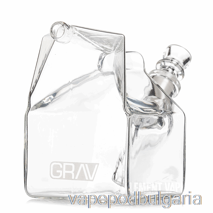 Vape 10000 Дръпки Grav Milk Carton Glass Bubbler Clear
